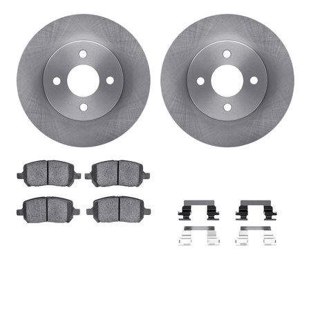 DYNAMIC FRICTION CO 6312-53003, Rotors with 3000 Series Ceramic Brake Pads includes Hardware 6312-53003